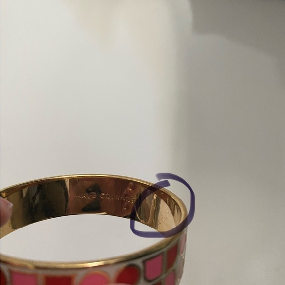 Kate spade Pink and Gold Geometric Bangle - Picture 3 of 4